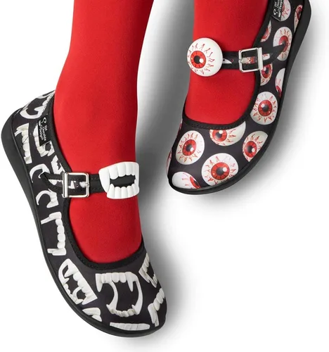 Vista 4 de Hot Chocolate Design Chocolaticas Funky de Lona Zapatos Bajos Tipo Mary Jane para Mujer