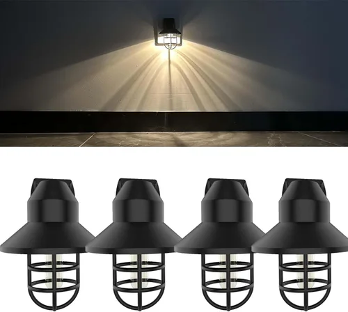 Vista 9 de Luz nocturna LED vintage enchufable a la pared con sensor de atardecer a amanecer, 2700 K, paquete de 2