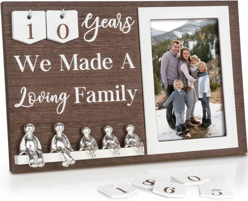 Vista 8 de Idea de aniversario de boda para esposa, regalos para todos los aniversarios, regalo de lata de 10 años para parejas, él, su marido, esculturas