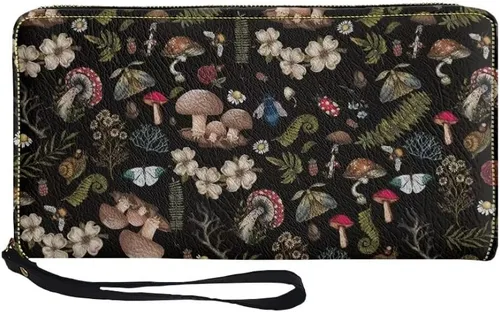 Vista 24 de Coldinair Cartera de piel sintética con cierre de cremallera para mujer, con bloqueo RFID, monedero para teléfono con correa para viaje, Añade tu
