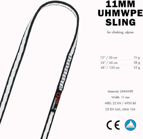Vista 2 de GM CLIMBING CE UIAA del corredor 22kN de la honda de 36.1 ft m UHMWPE certificado