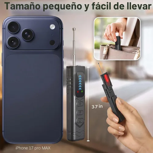 Vista 6 de Detectores de cámara oculta, detector de rastreador GPS, detector antiespía, detector de dispositivos de escucha, detector de insectos para viajes