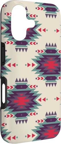 Vista 3 de Funda única con diseño azteca navajo rojo turquesa occidental para iPhone 17