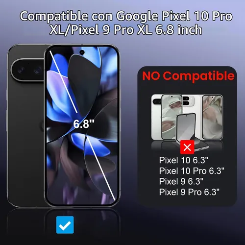 Vista 2 de AACL Protector de pantalla para Google Pixel 10 Pro XL/Pixel 9 Pro XL 9H