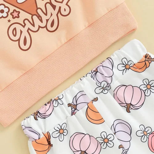 Vista 6 de Conjunto de San Valentín para bebé, niña, sudadera con cuello redondo para papá, pantalones acampanados, ropa de San Valentín