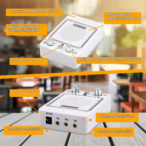 Vista 5 de Sistema de intercomunicación de altavoz de ventana, intercomunicador de contador de ventana de doble vía con cable, altavoz de alta potencia