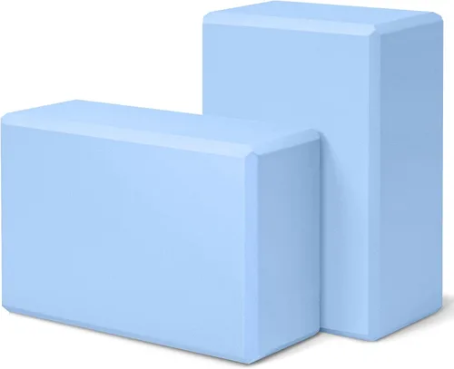 Vista 11 de EVA Foam Blocks for Pilates Workout, Stretching, Meditation - Yoga Block for Flexibility, Balance, Spine Strength, Non-slip and Lightweight Exercise