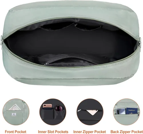 Vista 181 de IBFUN Bolsas de fin de semana para mujer, bolsa grande de lona para viaje, bolsa de viaje con compartimento para zapatos, 21 pulgadas, juego de 3
