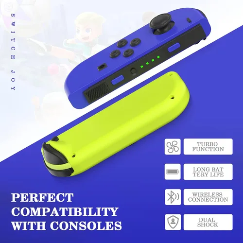 Vista 5 de FRGDOT Joy Cons Controller for Switch,Left and Right Switch Controllers Compatible for Switch Joycons with Dual Vibration Support Wake up and