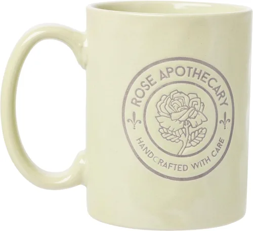 Vista 2 de Silver Buffalo Schitt's Creek Rose Apothecary - Taza de cerámica de cerámica resistente a la cera, 17 onzas