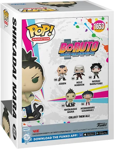 Vista 3 de Funko Pop! Animation: Boruto - Shikadai Nara - Boruto: Naruto Next Generations - Figura de vinilo coleccionable - Idea de regalo - Producto