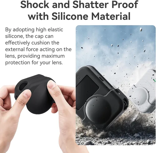 Vista 3 de aMagisn - Funda protectora de silicona para DJI OSMO 360 a prueba de golpes y caídas, accesorios para cámara de acción