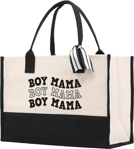 Vista 12 de VANESSA ROSELLA Bolsa de lona de algodón Nueva mamá regalo mejor mamá nunca bolsa perro mamá tote compras