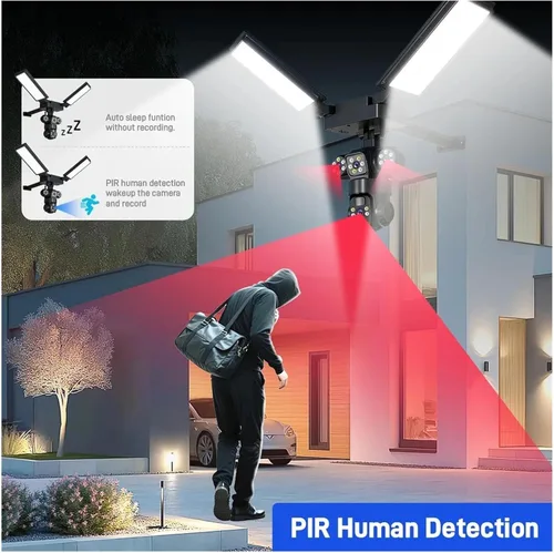 Vista 6 de Tri-Lens Solar PTZ Security Camera