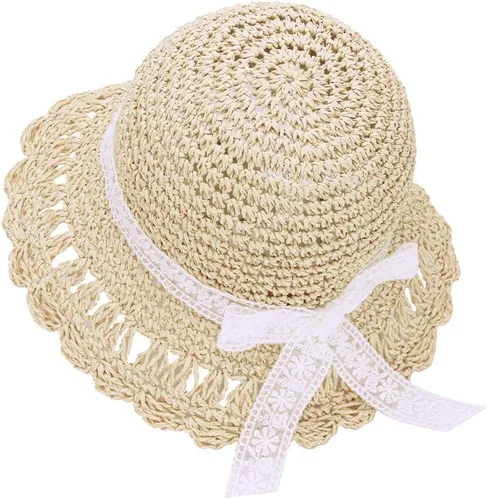 Vista 2 de Sombrero de paja para el sol con lazo, para la playa y el verano
