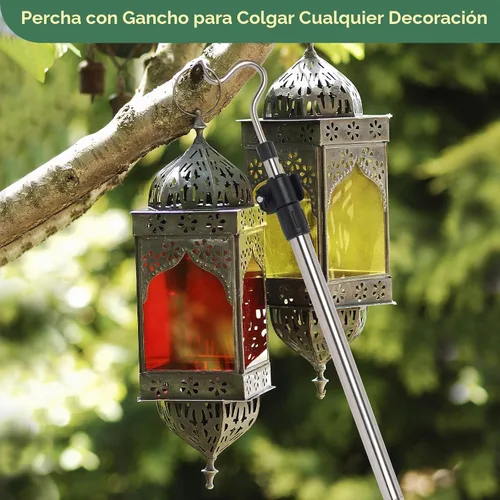 Vista 8 de Percha de armario resistente que llega al poste, poste telescópico en S de 36 a 65 pulgadas para plantas, tubo de acero inoxidable, resistente