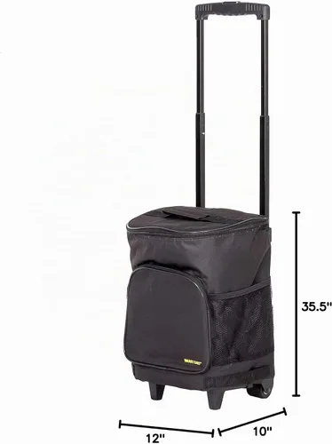 Vista 11 de Carrito inteligente con función de refrigeración ultra compacto con ruedas - Bolsa enfriadora plegable aislada - Enfriador de viaje plegable para 36