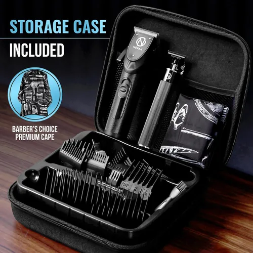 Vista 6 de NOVAH Grooming - Cortapelo profesional para hombres, juego de cortapelos y recortadores para barbero, cortapelos inalámbrico para hombres, kit