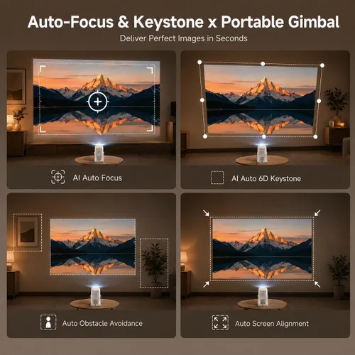 Vista 5 de Proyector de corto alcance 4K, ahora con Netflix, enfoque