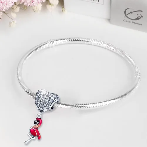 Vista 2 de Abalorios de plata de ley 925 para pulseras Pandora, regalos de joyería para mujer y niña.