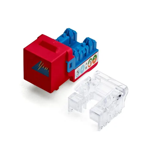 Vista 21 de TRUE CABLE Conector Keystone Cat5e, sin blindaje (UTP), perforado de 90 grados, PoE++ (4PPoE) 100W, certificación UL, verificado ETL, certificado