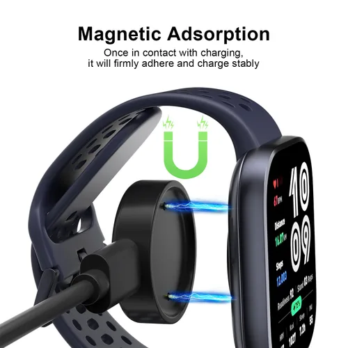 Vista 2 de Cargador de reloj para Amazfit Bip 6/Active 2, adaptador magnético de carga rápida de pared y cable, cable de carga magnético de 3.3 pies
