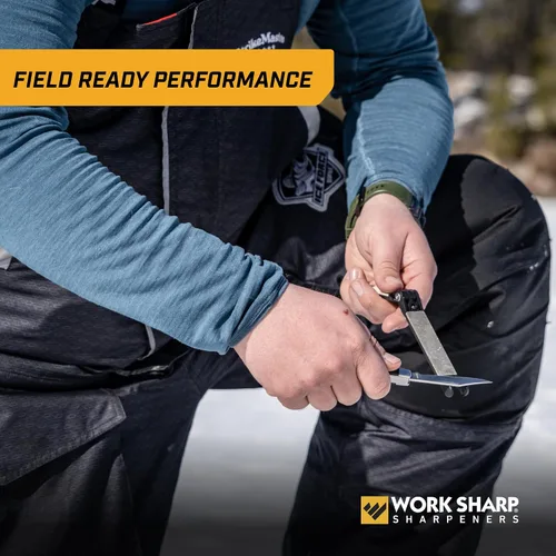 Vista 5 de Work Sharp Afilador de campo plegable para cuchillos y herramientas, equipo de mantenimiento de bordes de cuchillo portátil compacto