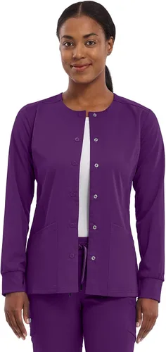Vista 16 de Healing Hands Chaqueta médica con cierre de presión frontal para mujer Daisy 2-Way Stretch Uniform 5063 4 Pockets, 2-way Stretch Fabric, All-day