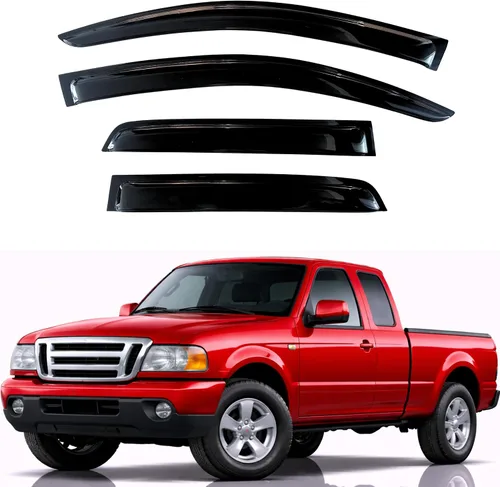 Vista 40 de KPY Protector de lluvia compatible con Ford Bronco 1980-1996, Ford F150 F250 F350, deflectores de ventilación lateral para visera de ventana