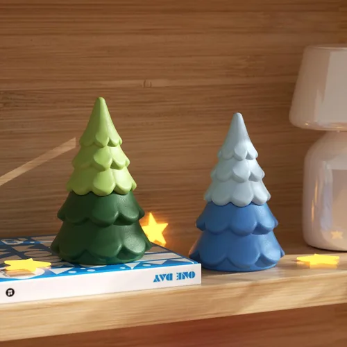 Vista 3 de BOOWAN Nicole Moldes de silicona apilables para árbol de Navidad con tapa, moldes modulares de silicona para hormigón Jesmonite, cemento hecho a
