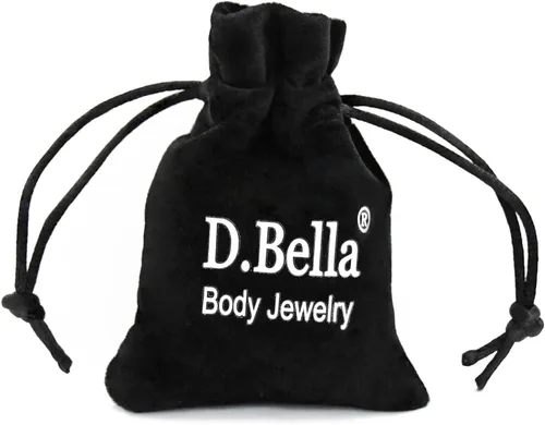Vista 3 de D.Bella Aretes de cartílago de barra industrial Bioplast de 14 G, transparentes, flexibles, para embarazo, deporte, maternidad, ombligo, ombligo
