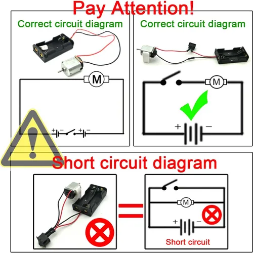 Vista 2 de EUDAX Kit de 18 motores de corriente continua, mini motor eléctrico de 1.5-3 V 24000 RPM con 252 engranajes de plástico, 2 soportes de batería AA