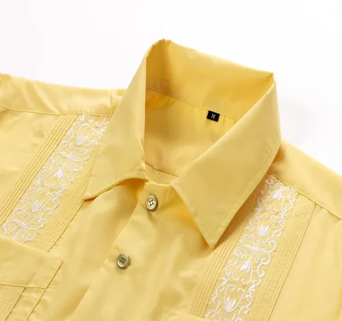 Vista 3 de Camisas Guayabera de manga corta para hombre