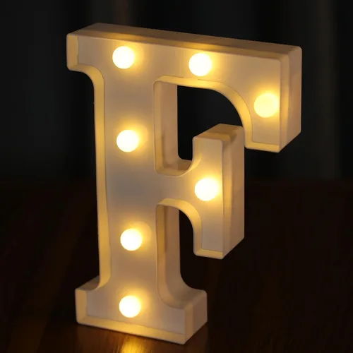 Vista 25 de Letras Iluminadas, Luces de Letras LED 26 del Alfabeto, Letra Iluminada Decorativa, Letras de Marquesina LED que Funcionan con Pilas para Fiesta