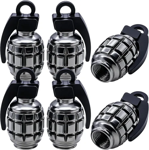 Vista 31 de 4 tapas de válvula de neumático, cubiertas universales de válvula de neumático de aleación de aluminio para automóviles, camiones, SUV, Negro