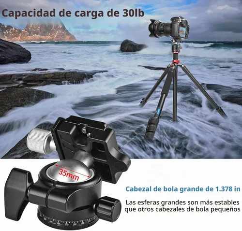 Vista 8 de CAVIX - Trípode de viaje CAVIX de 78 pulgadas para cámaras, trípode de 78 pulgadas, trípode ligero con cabezal de bola de 360 grados que carga hasta