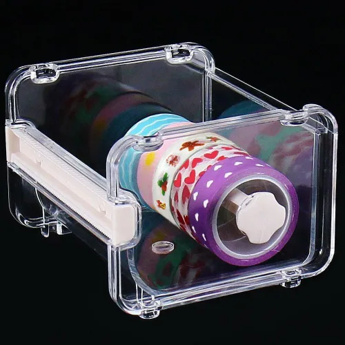 Vista 4 de 2 unidades HomDSim Washi - Cortador dispensador de cinta, organizador de cinta de rollo, cinta adhesiva de escritorio, cinta adhesiva de bricolaje