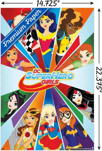 Vista 3 de Trends International Comics TV-DC Superhero Girls-Collage Wall, 14.725 x 22.375 pulgadas, paquete de póster y montaje prémium Paquete de póster
