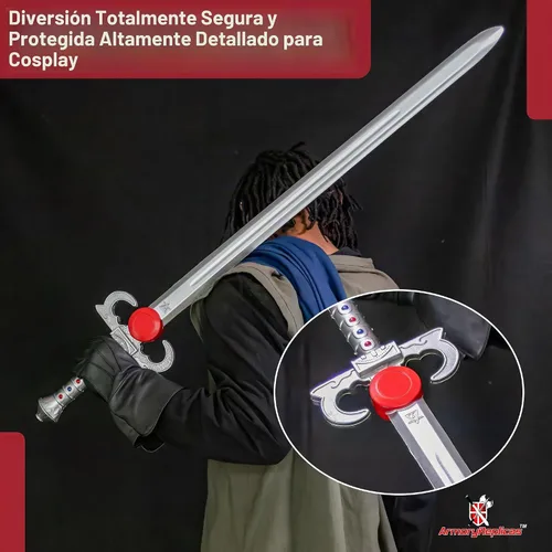 Vista 4 de Armory Replicas™ Premium Foam Fantasy Swords Collection – LARP, Cosplay, and Costume Props with Carrying Belt