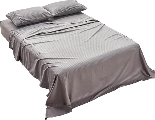 Vista 21 de Kingnex Sábanas a rayas para sofá cama de 36 x 72 pulgadas, tamaño individual para sofá cama, microfibra suave de doble cepillado 1800, 3 piezas