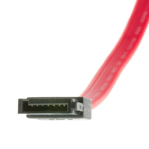 Vista 3 de CableWholesale Cable serie (ATA) de 1.5 pies, conector hembra interno SATA (hembra/hembra), 26 AWG, rojo, cable SATA hembra a hembra, cable de datos