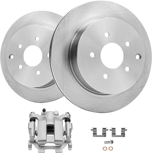 Vista 24 de Detroit Axle - Kit de freno delantero para Toyota RAV4 Prius V Lexus HS250h Scion xB Rotores de freno de disco de 10.83 pulgadas Pinza de freno