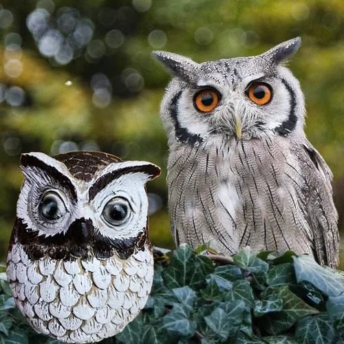 Vista 2 de Hide a Key Outdoor Key Hiders Waterproof Key Safe Storage Lock Box for Outside Yard Garden Ornament Large Size Design House Spare Holder Owl