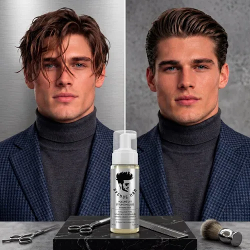 Vista 9 de Avenue Man Volume Lift Styling Mousse Extreme Hold - Espuma para el cabello de 5.07 onzas con aceite de argán, proteína de seda y vitamina E