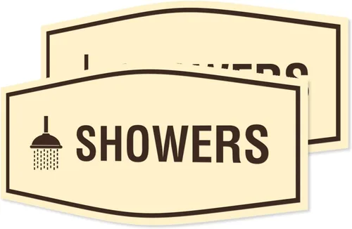 Vista 13 de Fancy Showers - Letrero (negro/plateado), tamaño mediano