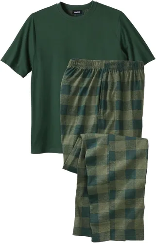 Vista 8 de KingSize Conjunto de pijama a cuadros de punto de jersey grande y alto para hombre Cuadros búfalo negro