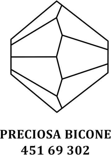 Vista 2 de Preciosa Crystal Bicone Bead 0.118 in Jet AB (paquete de 50)