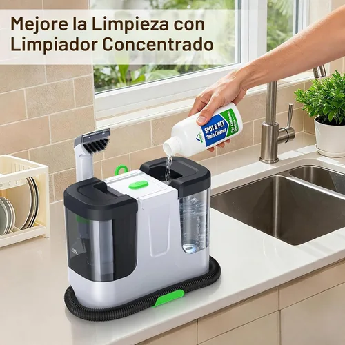 Vista 9 de Máquina limpiadora de alfombras, máquina de limpieza profunda para Crujiente-blanco