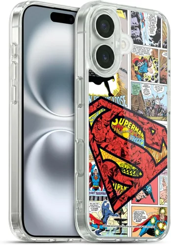 Vista 42 de Head Case Designs Funda de gel con licencia oficial de Superman DC Comics Collage Comicbook Art [protección de grado militar] compatible con Apple