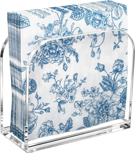 Vista 8 de Kordory Portaservilletas de Acrílico para Cóctel para Mesa, para Servilletas de 5 x 5 Pulgadas, Portaservilletas Planos Modernos para Cocina